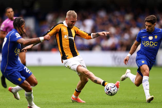 Chelsea v Hull City 12 September 2026, London - Premier League Football - Chelsea v Hull City - Ollie McBurnie of Hull City - Photo: Jacques Feeney Offside. London UK *** Chelsea gegen Hull City, 12. September 2026, London, Premier League, Fußball, Chelsea gegen Hull City, Ollie McBurnie von Hull City, Foto: Jacques Feeney, Abseits, London, Großbritannien  Copyright: xJacquesxFeeneyx xOffsidexOffside
