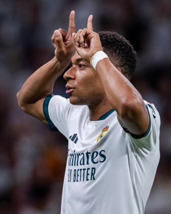 Real Madrid CF v Rayo Vallecano de Madrid - LaLiga EA Sports 2026 27 Kylian Mbappe of Real Madrid CF celebrates his goal during the LaLiga EA Sports football match between Real Madrid CF and Rayo Vallecano de Madrid at Estadio Bernabeu on September 12, 2026 in Madrid, Spain. Madrid Estadio Bernabeu Madrid Spain Copyright: xAlbertoxGardinx AGardin_20260912_Foot_Liga_Rea_Mad_Rayo_0304