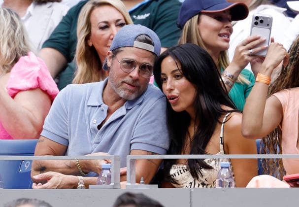 Actor Brad Pitt and girlfriend Ines de Ramon watch Elena Rybakina of Kazakhstan play Aryna Sabalenka of Belarus in the Women s Finals match in Arthur Ashe Stadium at the 2026 US Open Tennis Championship at the USTA Billie Jean King National Tennis Center in New York City on Saturday, September 12, 2026. Rybakina won with a score of 6-4, 5-7, 6-2.  NYP20260912011 JOHNxANGELILLO