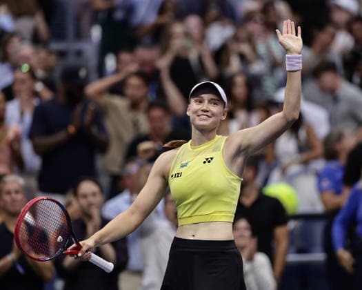 Elena Rybakina (KAZ) celebrates after her victory; celebration, joy, emotion, championship match, final, U.S. Open Championships, Billie Jean King National Tennis Center, Flushing Meadows, New York, USA Copyright: xJuergenxHasenkopfx