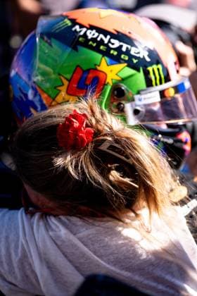 F1 2026: (Qualifying) Spanish Grand Prix in Madrid, Spain 12 Sep 2026 Cisca Wauman and Lando Norris (GBR) (McLaren Mastercard F1 Team) in parc fermé after qualifying of the Formula 1 Tag Heuer Spanish Grand Prix 2026 at the Madring. Madrid Spain Copyright: xLucaxMartinix xSOPAxImagesx Luca-Martini-1449664