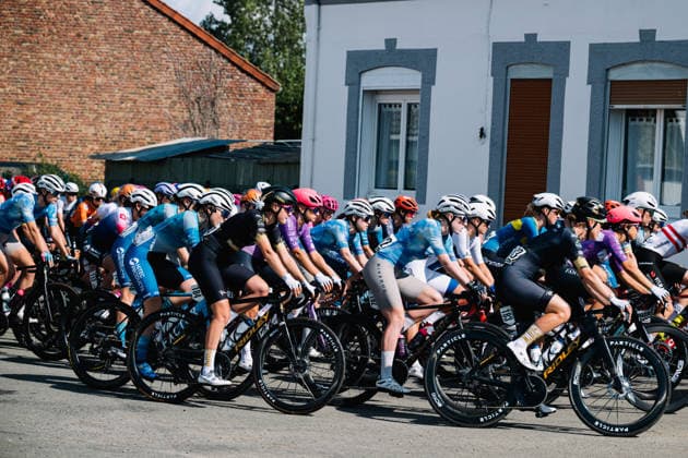 A Travers Les Hauts-de-France - 4th Edition - Teams Presentation Lotte Van Ombergen of Belgium, representing Citymesh - Customm Pro Cycling Team, number 184, Ava Maddison of New Zealand, representing Team Meridian Bikebug, number 192, and Manon De Boer of the Netherlands, representing Citymesh - Customm Pro Cycling Team, number 182, ride in the peloton during the A Travers les Hauts-de-France 2026 (1.1 UCI, 4th edition) in Queant, Pas-de-Calais, Hauts-de-France, France, on September 12, 2026. Quà ant France Copyright: xGautierxDemouveauxx originalFilename:demouveaux-notitle260912_np7WF.jpg