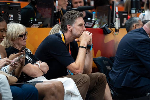 Spain v USA: Semifinal - FIBA Women s Basketball World Cup Germany 2026 Pau Gasol is seen during the FIBA Women s Basketball World Cup 2026 semi-finals match between Spain and the United States in Berlin, Germany, on September 12, 2026. Berlin Germany  Copyright: xMarcinxGolbax originalFilename:golba-spainvus260912_np3Lk.jpg