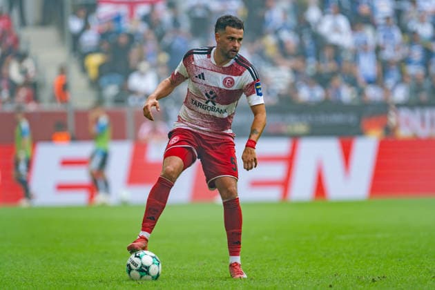 Yassine Bouchama, Fortuna Düsseldorf, 05 on the ball: Fortuna Düsseldorf vs. MSV Duisburg, Soccer, 3rd League, Matchday 05, 2026–27 Season, September 12, 2026, DFL regulations prohibit any use of photographs as image sequences and or quasi-video. Fortuna Düsseldorf vs. MSV Duisburg, soccer, 3rd League, Matchday 5, 2026–27 season, September 12, 2026, Düsseldorf Copyright: xEibner-Pressefoto LukasxBaldygax EP_LBA
