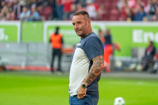 Dietmar Hirsch, MSV Duisburg, Coach, Fortuna Düsseldorf vs. MSV Duisburg, Soccer, 3rd Division, Matchday 5, 2026–27 Season, September 12, 2026, DFL regulations prohibit any use of photographs as image sequences and or quasi-video. Fortuna Düsseldorf vs. MSV Duisburg, soccer, 3. Liga, Matchday 5, 2026–27 season, September 12, 2026, Düsseldorf Copyright: xEibner-Pressefoto LukasxBaldygax EP_LBA