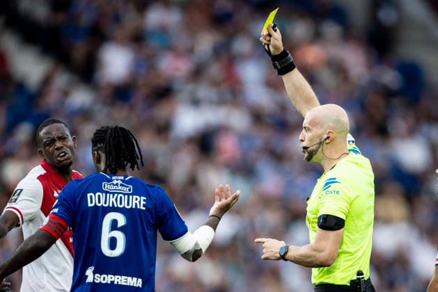 FOOTBALL: RC Strasbourg Alsace v AS Monaco Matchday 4 Ligue 1 McDonald s - 12 09 2026 Denis Zakaria 6 (AS Monaco) recoit un carton jaune StrasbourgFrance  Copyright: xx