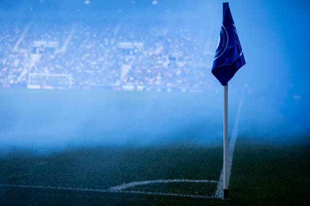 FOOTBALL: RC Strasbourg Alsace v AS Monaco Matchday 4 Ligue 1 McDonald s - 12 09 2026 FumÃ e colorÃ e apres le lancement de fumigenes depuis les tribunes StrasbourgFrance  Copyright: xelyxandroxcegarrax