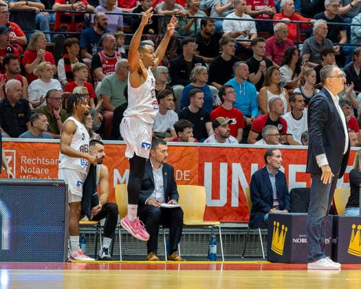 Zachery Cooks, GIESSEN 46ers, 03, Christopher Carter GIESSEN 46ers, 05, Giessen 46ers vs. Niners Chemnitz, Basketball, Netto BBL Cup, DBB Cup, Matchday 1, 2026–2027 Season, September 12, 2026 Giessen 46ers vs. Niners Chemnitz, Basketball, Netto BBL Cup, DBB Cup, Matchday 1, 2026–2027 Season, September 12, 2026 Ostpreussenviertel Copyright: xEibner-Pressefoto JoergxHeinrichx EP_JHR