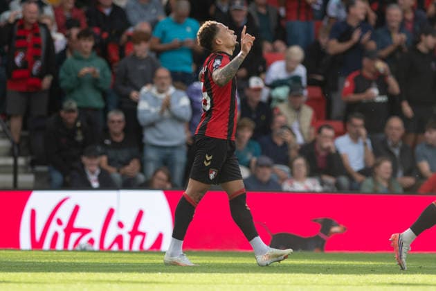 AFC Bournemouth v Brentford, Premier League Marcus Tavernier celebrates their side s second goal (2-1) during the AFC Bournemouth v Brentford Premier League match at Vitality Stadium, Bournemouth, England on 12 September 2026 Credit: Andy Thomas Every Second Media Editorial use only. All images are copyright Every Second Media Limited. No images may be reproduced without prior permission. All rights reserved. Premier League and Football League images are subject to licensing agreements with Football DataCo Limited. see https: www.football-dataco.com Copyright: xIMAGO EveryxSecondxMediax ESM-2160-0058 AndyxThomasx xEveryxSecondxMediax