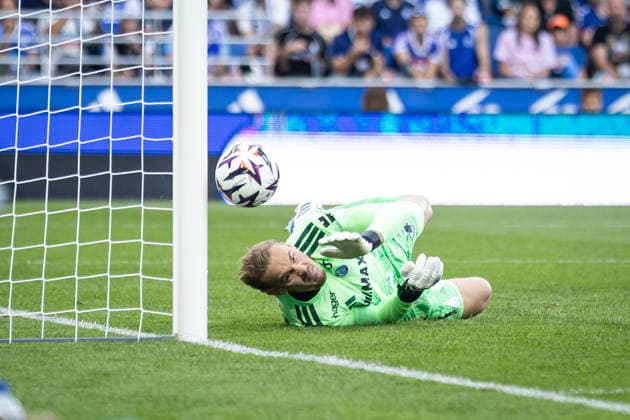 FOOTBALL: RC Strasbourg Alsace v AS Monaco Matchday 4 Ligue 1 McDonald s - 12 09 2026 Filip Jörgensen 1 (Racing de Strasbourg) StrasbourgFrance  Copyright: xelyxandroxcegarrax