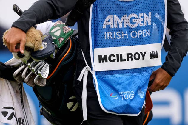 2026 Amgen Irish Open - Fourth Round, Trump International Golf Links, Doonbeg 13 9 2026 A view of Harry Diamond™s bib for Rory McIlroy™s the defending champion A view of Harry Diamond™s bib for Rory McIlroy™s the defending champion 13 9 2026  Copyright: xx BB3_9039