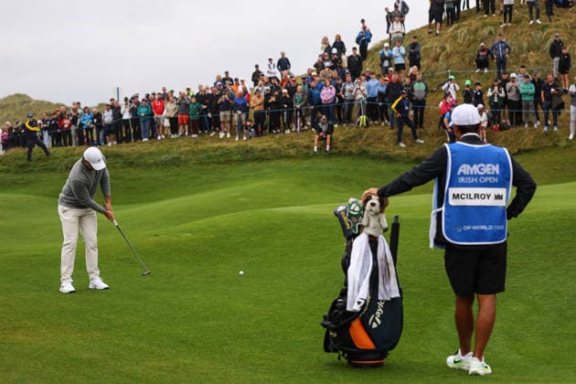 2026 Amgen Irish Open - Fourth Round, Trump International Golf Links, Doonbeg 13 9 2026 Rory McIlroy putts on the third green Rory McIlroy putts on the third green 13 9 2026  Copyright: xx BB2_9336