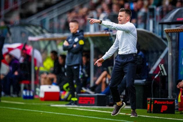 ROTTERDAM , 13-09-2026 , Stadium Woudestein , season 2026 2027 , Dutch Eredivisie football , match between Excelsior Rotterdam and FC Utrecht , picture shows Excelsior Rotterdam trainer Ruben den Uil Excelsior - Utrecht  x206983286x Copyright: