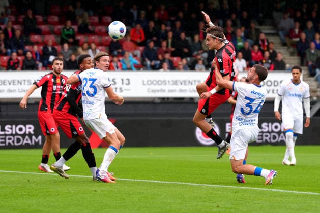 Eredivisie: Excelsior Rotterdam v FC Utrecht Rotterdam - Agust Orri Thorsteinsson has an attempt on goal during the sixth competition round of the 2026 2027 Eredivisie season. The match is set between Excelsior Rotterdam and FC Utrecht at Stadion Woudestein on 13 September 2026 in Rotterdam, Netherlands. (Hero Images Nick Koole) Copyright: xNickxKoolex