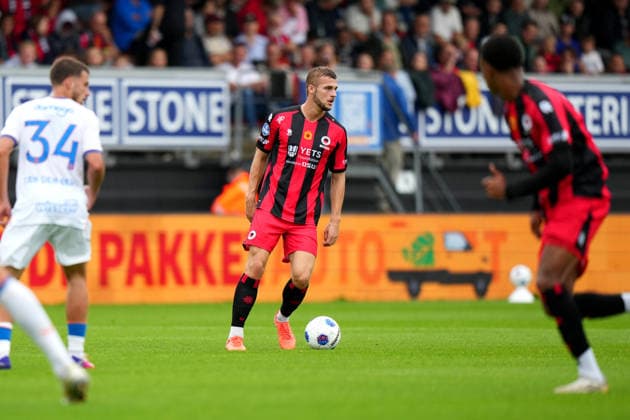 Eredivisie: Excelsior Rotterdam v FC Utrecht Rotterdam - Rick Meissen of Excelsior Rotterdam dribbles during the sixth competition round of the 2026 2027 Eredivisie season. The match is set between Excelsior Rotterdam and FC Utrecht at Stadion Woudestein on 13 September 2026 in Rotterdam, Netherlands. (Hero Images Nick Koole) Copyright: xNickxKoolex