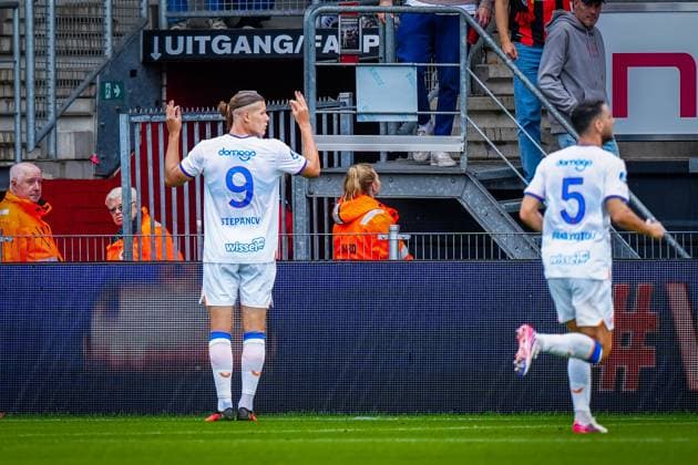 ROTTERDAM , 13-09-2026 , Stadium Woudestein , season 2026 2027 , Dutch Eredivisie football , match between Excelsior Rotterdam and FC Utrecht , picture shows FC Utrecht player Artem Stepanov after he scores the 0-1 Excelsior - Utrecht  x206984008x Copyright: