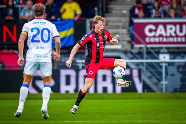 ROTTERDAM , 13-09-2026 , Stadium Woudestein , season 2026 2027 , Dutch Eredivisie football , match between Excelsior Rotterdam and FC Utrecht , picture shows Excelsior Rotterdam player Jan Plug Excelsior - Utrecht  x206984069x Copyright: