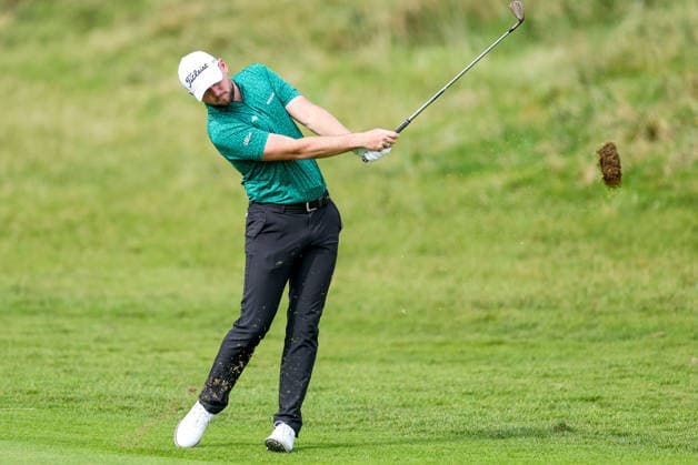 2026 Amgen Irish Open - Fourth Round, Trump International Golf Links, Doonbeg 13 9 2026 Liam Nolan plays from the fairway on the second Liam Nolan plays from the fairway on the second 13 9 2026  Copyright: xDanxClohessyx DC1A4468
