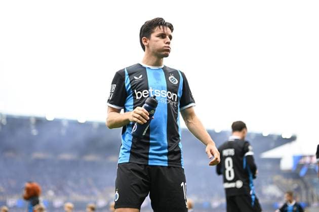 Club s Hugo Vetlesen is pictured during a soccer match between Club Brugge and Royal Antwerp FC, Sunday 13 September 2026 in Brugge, on day 6 of the 2026-2027 Jupiler Pro League first division of the Belgian championship. MAARTENxSTRAETEMANS  x186195423x