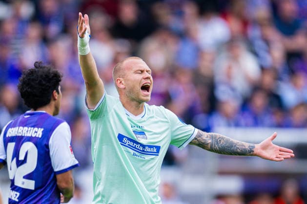 September 13, 2026 Soccer, 2026–2027, 2. Bundesliga, Matchday 5, VfL Osnabrück vs. Hertha BSC Berlin, Jon Dagur Thorsteinsson, Berlin. DFL regulations prohibit any use of photographs as image sequences and or quasi-video.