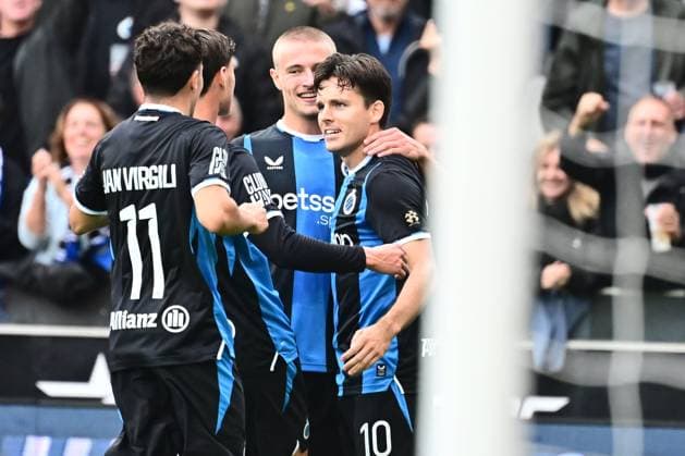 Club Brugge v Royal Antwerp FC - Jupiler Pro League BRUGGE, BELGIUM - SEPTEMBER 13 : Vetlesen Hugo midfielder of Club Brugge celebrates scoring a penalty during the Jupiler Pro League match between Club Brugge and Royal Antwerp FC on September 13, 2026 in Brugge, Belgium, 13 09 2026 Brugge Belgium  Copyright: xPeterxDexVoechtx