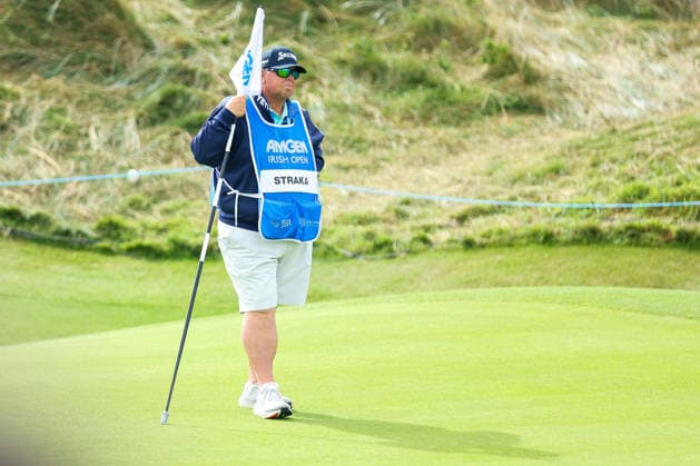 2026 Amgen Irish Open - Fourth Round, Trump International Golf Links, Doonbeg 13 9 2026 Sepp Straka™s Caddie Duane Bock stands on the seventeenth green Duane Bock stands on the seventeenth green 13 9 2026  Copyright: xDanxClohessyx DC3A2947