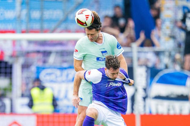 September 13, 2026 Soccer, 2026–2027, 2. Bundesliga, Matchday 5, VfL Osnabrück vs. Hertha BSC Berlin; Referee: Pascal Klemens (Berlin), Assistant Referee: Robin Meißner (Osnabrück); DFL regulations prohibit any use of photographs as image sequences and or quasi-video