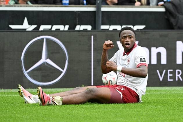 Antwerp s Snayder Porozo celebrate after scoring the 1-1 goal during a soccer match between Club Brugge and Royal Antwerp FC, Sunday 13 September 2026 in Brugge, on day 6 of the 2026-2027 Jupiler Pro League first division of the Belgian championship. MAARTENxSTRAETEMANS  x186197697x