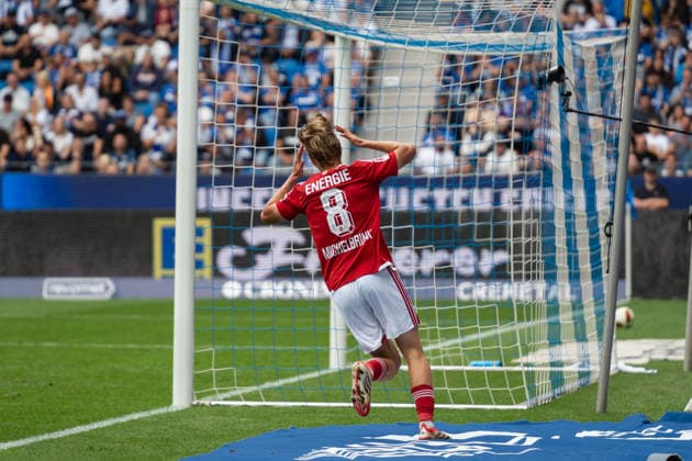 September 13, 2026, xjyhynx, Soccer 2. Bundesliga, Karlsruher SC vs. Energie Cottbus, Lukas Michelbrink 8, Energie Cottbus disappointed over missed scoring opportunity DFL DFB REGULATIONS PROHIBIT ANY USE OF PHOTOGRAPHS as IMAGE SEQUENCES and or QUASI-VIDEO Karlsruhe
