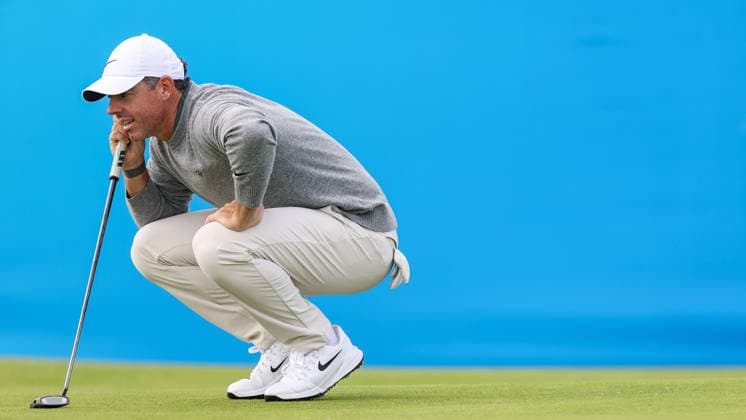 2026 Amgen Irish Open - Fourth Round, Trump International Golf Links, Doonbeg 13 9 2026 Rory McIlroy lines up his final putt on the eighteenth green Rory McIlroy lines up his final putt on the eighteenth green 13 9 2026  Copyright: xx BB3_9520