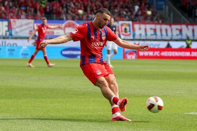 Oualid Mhamdi, 22, of 1. FC Heidenheim 1846 in action; 1. FC Heidenheim 1846 vs. Holstein Kiel; Soccer; DFL; 2. Bundesliga; 2026–2027 season; First Half of the Season, Matchday 5, September 13, 2026, Heidenheim, Baden-Württemberg, Germany Copyright: xkolbert-press MartinxAgüerax