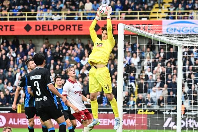 Club Brugge v Royal Antwerp FC - Jupiler Pro League BRUGGE, BELGIUM - SEPTEMBER 13 : Nozawa Brandon Taishi goalkeeper of Royal Antwerp FC in action during the Jupiler Pro League match between Club Brugge and Royal Antwerp FC on September 13, 2026 in Brugge, Belgium, 13 09 2026 Brugge Belgium  Copyright: xPeterxDexVoechtx