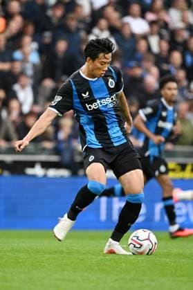 Club s Lee Hanbeom is pictured in action during a soccer match between Club Brugge and Royal Antwerp FC, Sunday 13 September 2026 in Brugge, on day 6 of the 2026-2027 Jupiler Pro League first division of the Belgian championship. MAARTENxSTRAETEMANS  x186199564x