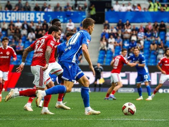September 13, 2026, xwppx, Soccer 2. Bundesliga, Karlsruher SC vs. Energie Cottbus – Leonardo Loureiro Bittencourt (Energie Cottbus) and Marvin Wanitzek (Karlsruher SC) DFL DFB REGULATIONS PROHIBIT ANY USE OF PHOTOGRAPHS AS IMAGE SEQUENCES AND OR QUASI-VIDEO Karlsruhe
