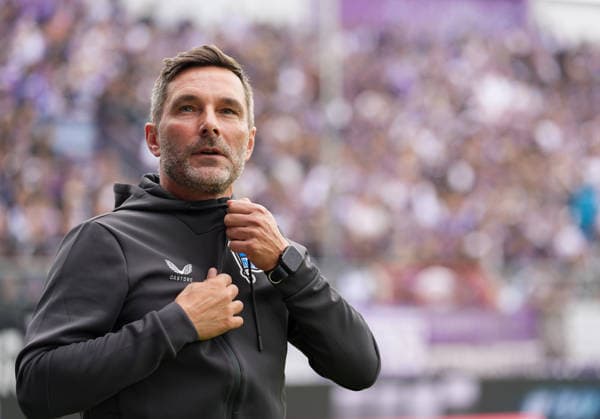 Stefan Leitl, Hertha BSC, head coach, pre-game comments (GER), VfL Osnabrück vs. Hertha BSC, 2. Bundesliga, Matchday 5, 2026–27 season, Bremer Brücke, Osnabrück, September 13, 2026 DFL REGULATIONS PROHIBIT ANY USE OF PHOTOGRAPHS AS IMAGE SEQUENCES AND OR QUASI-VIDEO Photo: HMB Media, Scott W. Coleman Copyright: HMBxMedia xScottxW.xColeman