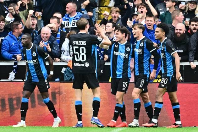 Club Brugge v Royal Antwerp FC - Jupiler Pro League BRUGGE, BELGIUM - SEPTEMBER 13 : Vetlesen Hugo midfielder of Club Brugge celebrates scoring a goal during the Jupiler Pro League match between Club Brugge and Royal Antwerp FC on September 13, 2026 in Brugge, Belgium, 13 09 2026 Brugge Belgium  Copyright: xPeterxDexVoechtx