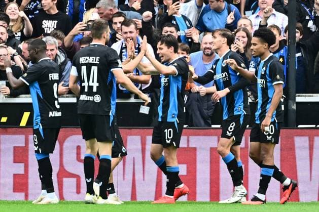 Club Brugge v Royal Antwerp FC - Jupiler Pro League BRUGGE, BELGIUM - SEPTEMBER 13 : Vetlesen Hugo midfielder of Club Brugge celebrates scoring a goal during the Jupiler Pro League match between Club Brugge and Royal Antwerp FC on September 13, 2026 in Brugge, Belgium, 13 09 2026 Brugge Belgium  Copyright: xPeterxDexVoechtx