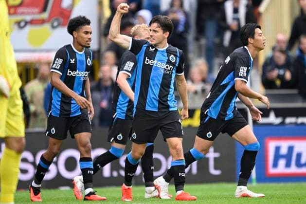Club Brugge v Royal Antwerp FC - Jupiler Pro League BRUGGE, BELGIUM - SEPTEMBER 13 : Vetlesen Hugo midfielder of Club Brugge celebrates after scoring during the Jupiler Pro League match between Club Brugge and Royal Antwerp FC on September 13, 2026 in Brugge, Belgium, 13 09 2026 Brugge Belgium  Copyright: xNicoxVereeckenx