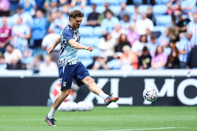 Jack Rudoni of Coventry City during the pre-match warm up Coventry City v Brighton and Hove Albion, Premier League, Football, Football, Coventry Building Society Arena, Coventry, UK - 13 Sep 2026Coventry Coventry Building Society Arena United Kingdom EDITORIAL USE ONLY No use with unauthorised audio, video, data, fixture lists, club league logos or live services. Online in-match use limited to 120 images, no video emulation. No use in betting, games or single club league player publications.  Copyright: xMichaelxZemanek Shutterstockx 17144597ac