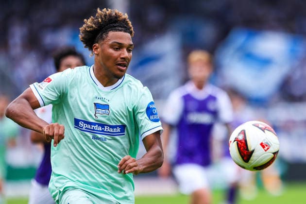 September 13, 2026, xkwix, Soccer, 2nd Division, VfL Osnabrück vs. Hertha BSC, Stadion an der Bremer Brücke, Matchday 5, 2026–2027 season, Oluwaseun Adewumi, Hertha BSC 19. DFB regulations prohibit any use of photographs as image sequences and or quasi-video. Photo: xKamilxWilkowskixPressefotoKochx, Lower Saxony, Germany