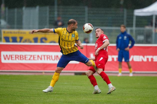 Linjks Tobias Dombrowa Lok vs. Marcus Niemitz Greifswald GER, Greifswalder FC vs. 1 FC Lok Leipzig, Soccer, Men, Northeast Regional League, Matchday 8, 2026–2027 Season, September 13, 2026, Greifswald Volksstadion, Mecklenburg-Western Pomerania, Germany