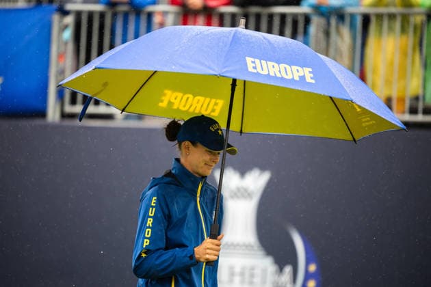 RECORD DATE NOT STATED 13th September 2026; Bernardus Golf, Cromvoirt, Netherlands; Solheim Cup Womens Golf, Final Day; Singles; Esther Henseleit (GER) of Team Europe walks out of the 1st tee box AnthonyxBenoit