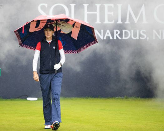 RECORD DATE NOT STATED 13th September 2026; Bernardus Golf, Cromvoirt, Netherlands; Solheim Cup Womens Golf, Final Day; Singles; Nelly Korda of the US Team walks in the 1st tee box AnthonyxBenoit