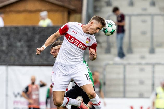 VfB Stuttgart II vs. SC Preussen Münster, Soccer, 3. Liga, Matchday 5, WIRmachenDRUCK Arena Großaspach, September 13, 2026, Oliver Rölke, VfB Stuttgart II, 11, VfB Stuttgart II vs. SC Preussen Münster, Soccer, 3rd Division, Matchday 5, WIRmachenDRUCK Arena Großaspach, September 13, 2026. Photo by Lucca Fundel, Großaspach, WIRmachenDRUCK Arena, Baden-Württemberg, Germany