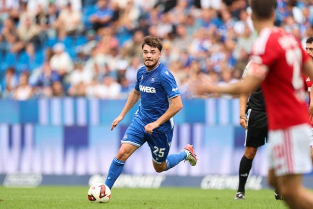 Action on the Ball: Lilian Egloff, Karlsruher SC, 25, Karlsruher SC vs. Energie Cottbus, 2. Bundesliga, Matchday 5, 2026–2027, September 13, 2026, DFL regulations prohibit any use of photographs as image sequences and or quasi-video, Karlsruher SC vs. Energie Cottbus, 2. Bundesliga, Matchday 5, 2026–2027, September 13, 2026, Karlsruhe Copyright: xEibner-Pressefoto JanxPrihodax EP_JPA