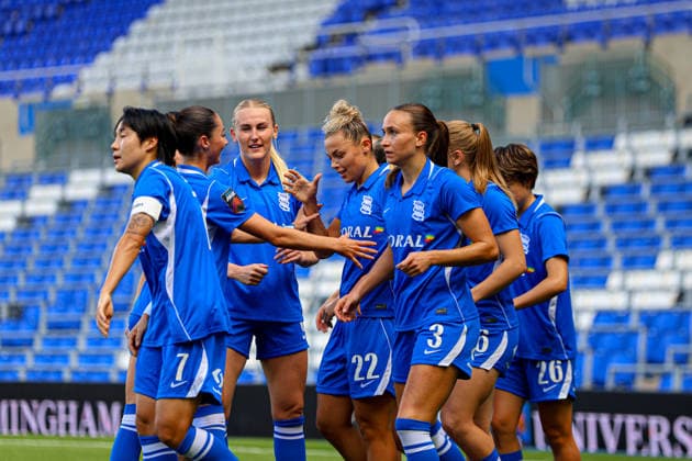 BIRMINGHAM, ENGLAND - September 13: Goal. Oceane Hurtre of Birmingham City celebrates scoring during the Barclays Womens Super League football match between Birmingham City and Brighton & Hove Albion at St Andrews @ Knighthead Park on September 13 in Birmingham, England. (Photo by Natalie Mincher Sports Press Photo SPP) Copyright: xNataliexMincher SPPx Sportspressphoto_SPR229612
