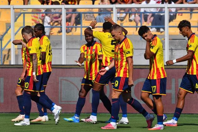 US Lecce s Central Midfielder Lassana Coulibaly (29 US Lecce) celebrates his first goal during the Serie A Enilive matchday 4 match between US Lecce and AC Monza at the Via del Mare Stadium in Lecce, Italy, Sunday, September 13, 2026. (Credit Image: Giovanni Evangelista LaPresse)  Copyright: xGiovannixEvangelista LaPressex