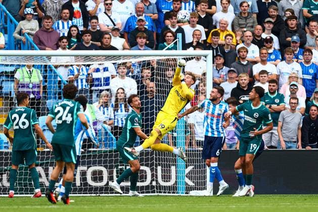 Carl Rushworth of Coventry City makes a save Coventry City v Brighton and Hove Albion, Premier League, Football, Football, Coventry Building Society Arena, Coventry, UK - 13 Sep 2026Coventry Coventry Building Society Arena United Kingdom EDITORIAL USE ONLY No use with unauthorised audio, video, data, fixture lists, club league logos or live services. Online in-match use limited to 120 images, no video emulation. No use in betting, games or single club league player publications.  Copyright: xJamesxMarsh Shutterstockx 17144596dd