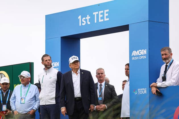 Golf, the Amgen Irish Open, Donald Trump’s visit