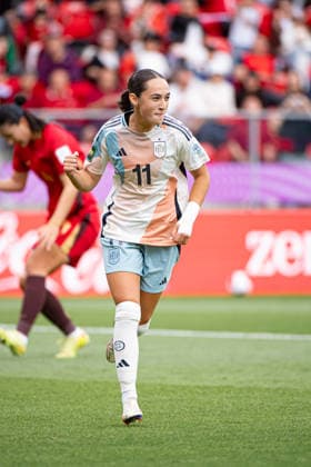 September 13, 2026, Sosnowiec, Silesian Voivodeship, Poland: AGOTE DANIELA of Spain seen celebrating after scoring goal 0-1 during the FIFA U20 Womens World Cup match between China versus Spain at ArcelorMittal Park Soccer 2026: FIFA U20 WomenÃ‚Â S World Cup Poland 2026: China - Spain  - ZUMAs385 20260913_zsp_s385_019 Copyright: xLeopoldxSoglox